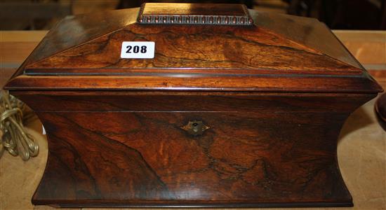 Victorian rosewood sarcophagus box